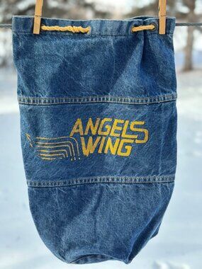 Vtg Convertible Pouch Backpack Shoulder Bag Bucket Angels Wings Warehouse One